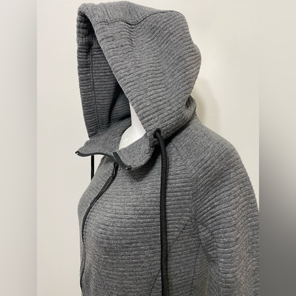 Stoic Ribbed Full Zip Drawstring Hooded Jacket - Picture 2 of 13